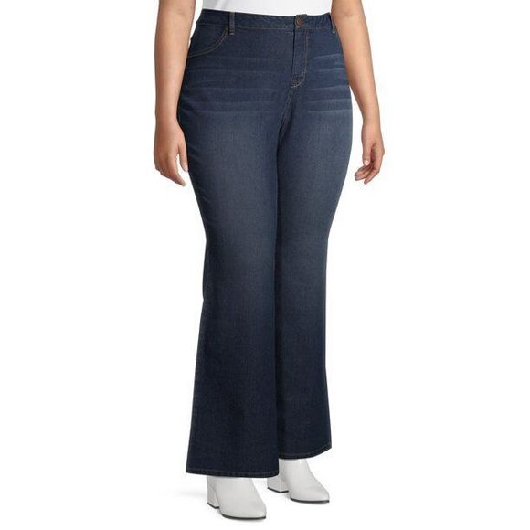 A3 Denim Women's Ziggy High Rise Flared Stretch Trouser Jeans 22W NWT - Picture 3 of 6